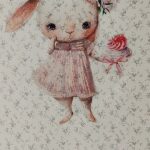 Watercolor Bunny Wall Sticker For Nursery And Daycare photo review
