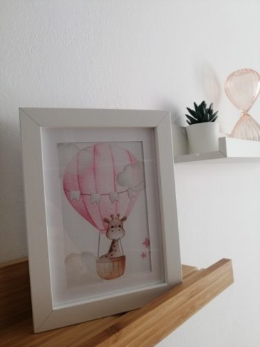 Pink Balloons Baby Girl Posters Printed On Canvas photo review