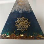 Blue Glass Hand Made Orgone Resin Pyramid photo review