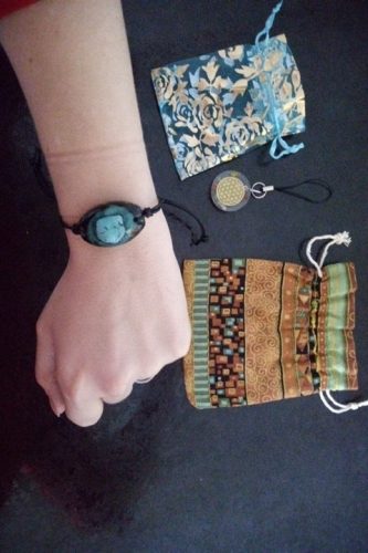 Obsidian And Turquoises Orgonite Energy Bracelet photo review