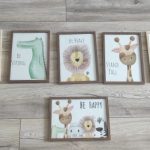 Cute Cartoon Jungle Animals Canvas Posters With Inspirational Words photo review