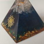 Blue Glass Hand Made Orgone Resin Pyramid photo review