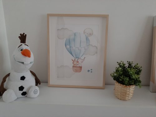 Blue Balloon And Animal Posters On Canvas photo review