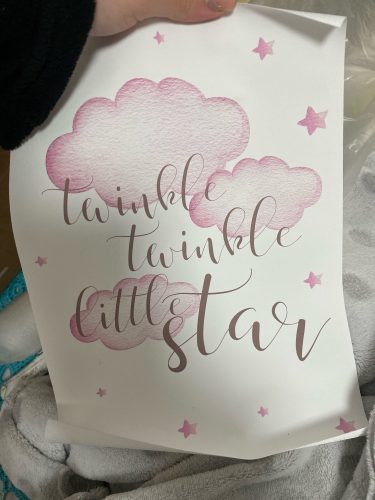 Pink Balloons Baby Girl Posters Printed On Canvas photo review