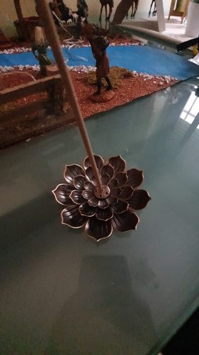 Metallic Lotus Flower Incense Holder photo review