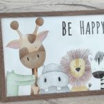 Cute Cartoon Jungle Animals Canvas Posters With Inspirational Words photo review