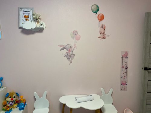 Watercolor Bunny Wall Sticker For Nursery And Daycare photo review