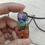 Retro Reiki Colorful Stone Chakra Orgone Pendant photo review