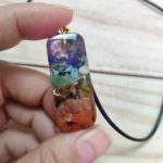 Retro Reiki Colorful Stone Chakra Orgone Pendant photo review