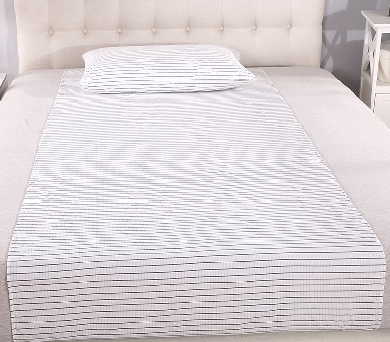 Grounded Half bed sheet 90 270cm Earthing with Grounding Connection Cord Silver Antimicrobial Conductive 2