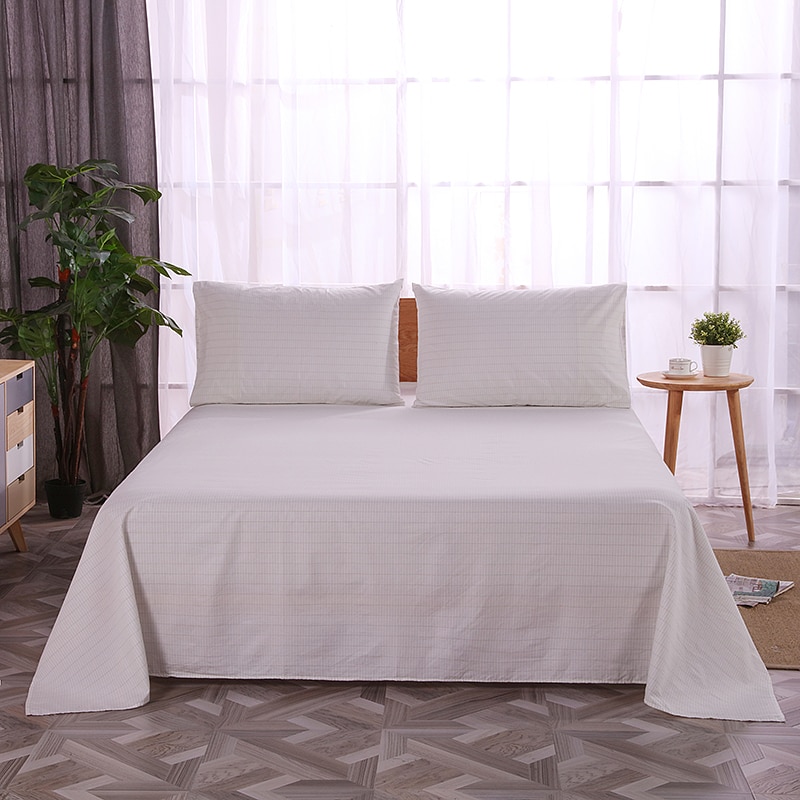 Grounded earth Flat Sheet King 108x102Inch 274 x 260cm With 2 pillow case by Cotton Silver 1