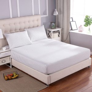 Grounded earthing Small Stripe Fitted sheet standard Twin Full Queen King with pillow cases EFM Protection