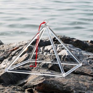 High Quality 8 or 9 Chakra Clear Quartz Meditation Crystal Singing Pyramid