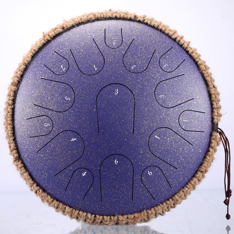 NEW Steel Tongue Drum 13 inch 15 tone Drum Handheld Tank Drum Percussion Instrument Yoga Meditation 3