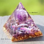 Natural Amethyst Sphere Orgone Pyramid Orgonite Energy Glow In The Dark Pyramid Prevent Radiation Cosmic Energy 5