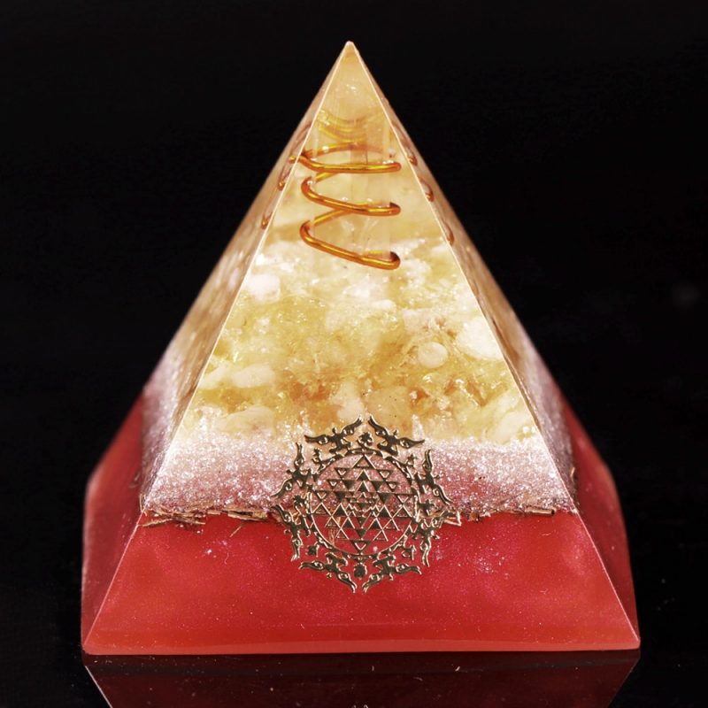 Natural Citrine Orgone Pyramid Energy Generator Reiki Crystal Healing Chakra Stone Balancing Emf Protection Spiritual Meditation 1