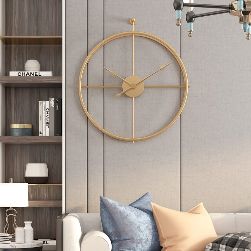 Nordic Large Wall Clock Modern Design Gold Wall Clock For Living Room Decoration Home Decor Battery 2