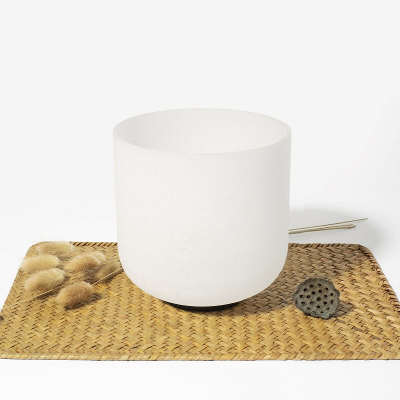 Note A Third eye Chakra Frosted Quartz Crystal Singing Bowl for Sound Therapy