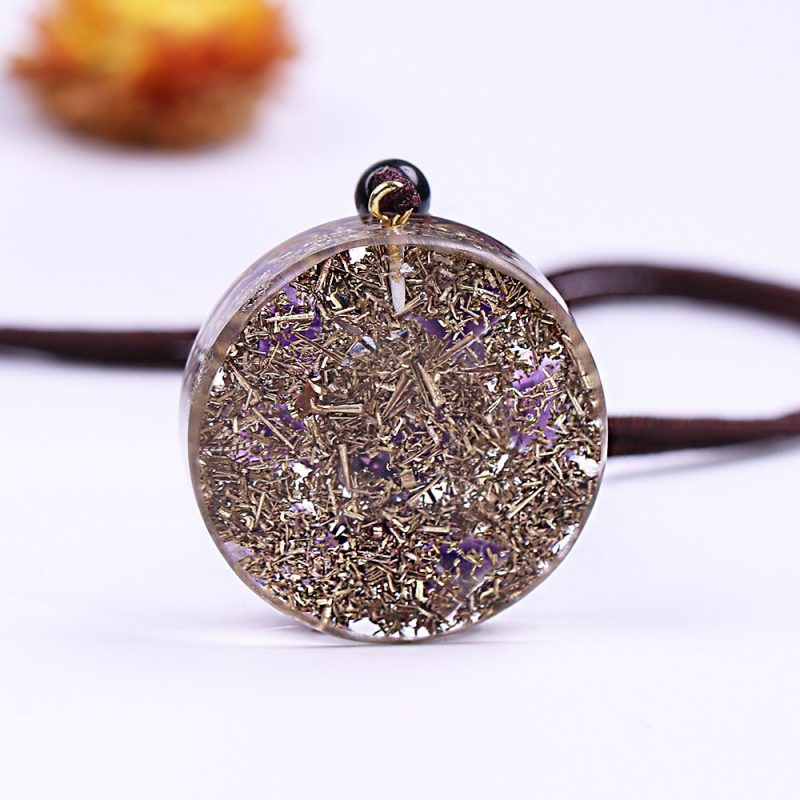 Orgonite Necklace Metatron Cube Resin Pendant Cosmic Energy Center Sign Pendant Necklace Magic Hexagram Choker Jewelry 2