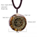 Orgonite Necklace Sri Yantra Pendant Sacred Geometry Tiger Eye Energy Necklace For Women Men Jewelry 5