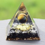 Orgonite Pyramid Chakras Tiger Eye Orgon Energy Crystals Obsidian Original Home Office Decor Resin Reiki Gift 2