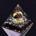 Orgonite Pyramid Chakras Tiger Eye Orgon Energy Crystals Obsidian Original Home Office Decor Resin Reiki Gift 3
