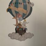 Hot Air Balloon Wall Stickers With Animals For Kids Room photo review