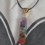 Retro Reiki Colorful Stone Chakra Orgone Pendant photo review