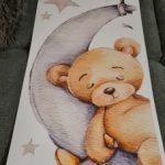 Teddy Bear Sleeping on the Moon and Stars Wall Stickers for Kids Room photo review