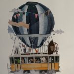 Hot Air Balloon Wall Stickers With Animals For Kids Room photo review