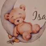 Teddy Bear Sleeping on the Moon and Stars Wall Stickers for Kids Room photo review