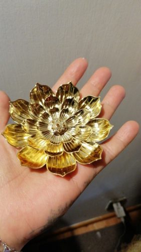 Metallic Lotus Flower Incense Holder photo review