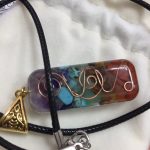 Retro Reiki Colorful Stone Chakra Orgone Pendant photo review