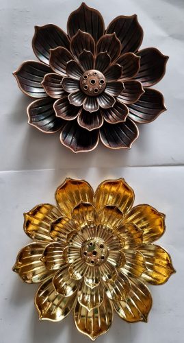 Metallic Lotus Flower Incense Holder photo review