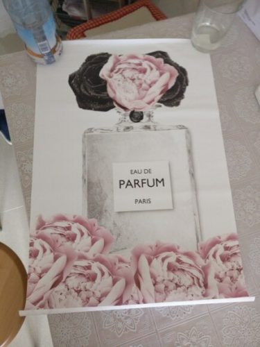 Pink Flower And Perfume Fashion Makeup Wall Art photo review