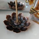 Metallic Lotus Flower Incense Holder photo review