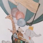 Hot Air Balloon Wall Stickers With Animals For Kids Room photo review