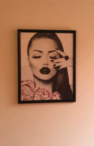 Pink Flower And Perfume Fashion Makeup Wall Art photo review