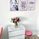 Pink Flower And Perfume Fashion Makeup Wall Art photo review