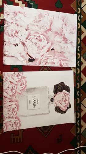 Pink Flower And Perfume Fashion Makeup Wall Art photo review