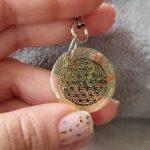 Natural Garnet Orgonite Pendant With Hand Of Fatima photo review