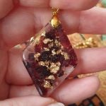 Natural Garnet Orgonite Pendant With Hand Of Fatima photo review
