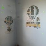 Hot Air Balloon Wall Stickers With Animals For Kids Room photo review