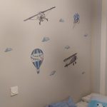 Hot Air Balloon Wall Stickers With Animals For Kids Room photo review