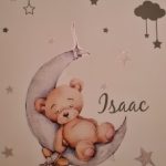 Teddy Bear Sleeping on the Moon and Stars Wall Stickers for Kids Room photo review