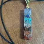 Retro Reiki Colorful Stone Chakra Orgone Pendant photo review