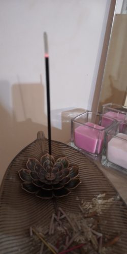 Metallic Lotus Flower Incense Holder photo review