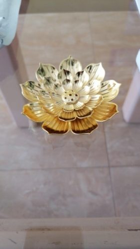 Metallic Lotus Flower Incense Holder photo review