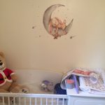 Teddy Bear Sleeping on the Moon and Stars Wall Stickers for Kids Room photo review