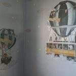 Hot Air Balloon Wall Stickers With Animals For Kids Room photo review